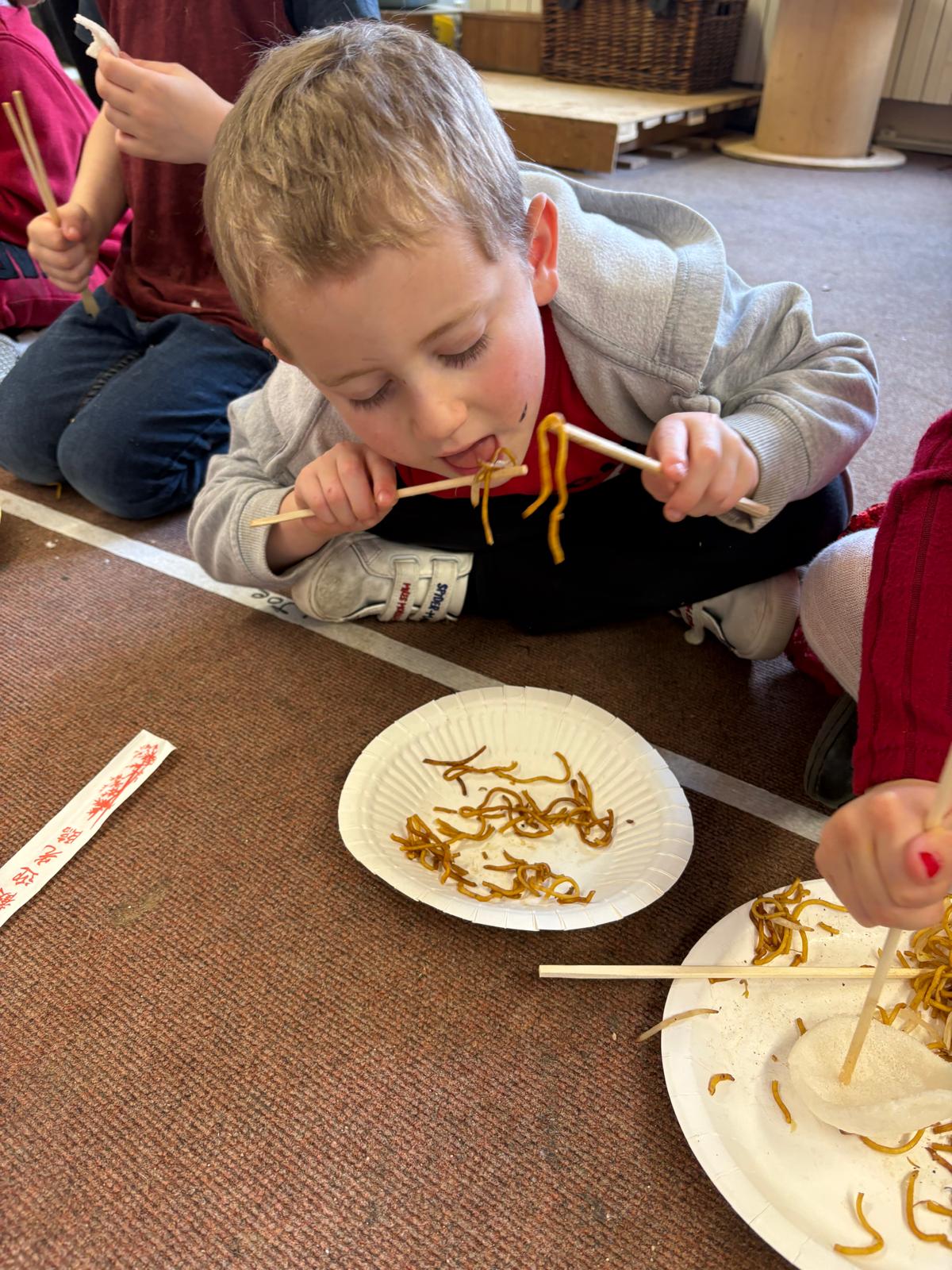 Eating noodles Eating noodles